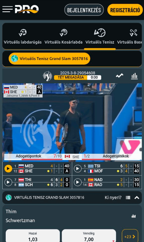 V-Sport fogadások Magyarországon a TippmixPRO platformján